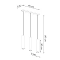 Lampa wisząca LAGOS 3 złoty połysk zwis SL.1201 SOLLUX LIGHTING
