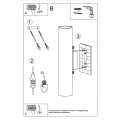 Lampa ścienna LAGOS 2 złoty połysk kinkiet SL.1202 SOLLUX LIGHTING
