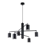 Lampa wisząca LEMMI 6 czarna żyrandol SL.1207 SOLLUX LIGHTING