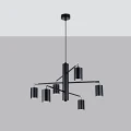Lampa wisząca LEMMI 6 czarna żyrandol SL.1207 SOLLUX LIGHTING