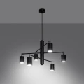 Lampa wisząca LEMMI 6 czarna żyrandol SL.1207 SOLLUX LIGHTING