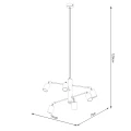 Lampa wisząca LEMMI 6 czarna żyrandol SL.1207 SOLLUX LIGHTING