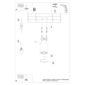 Lampa sufitowa ZOE czarny LED plafon SL.1210 SOLLUX LIGHTING