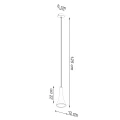Lampa wisząca REA 1 beton zwis SL.1223 SOLLUX LIGHTING