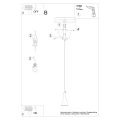 Lampa wisząca REA 1 beton zwis SL.1223 SOLLUX LIGHTING