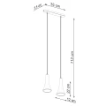 Lampa wisząca REA 2 beton zwis SL.1224 SOLLUX LIGHTING