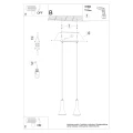 Lampa wisząca REA 2 beton zwis SL.1224 SOLLUX LIGHTING