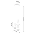 Lampa wisząca REA 3P beton zwis SL.1226 SOLLUX LIGHTING