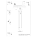 Lampa wisząca REA 3P beton zwis SL.1226 SOLLUX LIGHTING