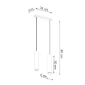 Lampa wisząca LAGOS 2 złoty połysk zwis SL.1241 SOLLUX LIGHTING