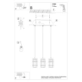 Lampa wisząca GOTTO 3L zwis SL.1264 SOLLUX LIGHTING