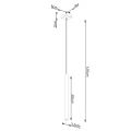 Lampa wisząca PASTELO 1 drewno zwis SL.1266 SOLLUX LIGHTING