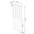 Lampa wisząca PASTELO 5L drewno zwis SL.1269 SOLLUX LIGHTING