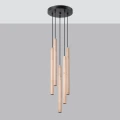 Lampa wisząca PASTELO 5P drewno zwis SL.1270 SOLLUX LIGHTING