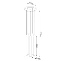 Lampa wisząca PASTELO 5P drewno zwis SL.1270 SOLLUX LIGHTING