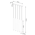 Lampa wisząca PASTELO 5L beton zwis SL.1274 SOLLUX LIGHTING