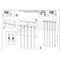 Lampa wisząca PASTELO 5L beton zwis SL.1274 SOLLUX LIGHTING