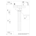 Lampa wisząca PASTELO 5P beton zwis SL.1275 SOLLUX LIGHTING