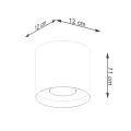 Lampa sufitowa MIKA czarna plafon SL.1281 SOLLUX LIGHTING