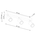 Lampa sufitowa VERDO 3L biała plafon SL.1288 SOLLUX LIGHTING