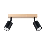 Lampa sufitowa VERDO 2 czarna plafon SL.1291 SOLLUX LIGHTING