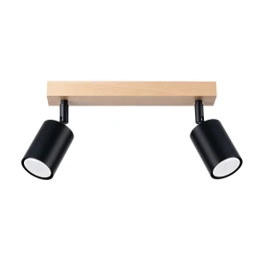 Lampa sufitowa VERDO 2 czarna plafon SL.1291 SOLLUX LIGHTING
