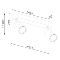 Lampa sufitowa VERDO 2 czarna plafon SL.1291 SOLLUX LIGHTING