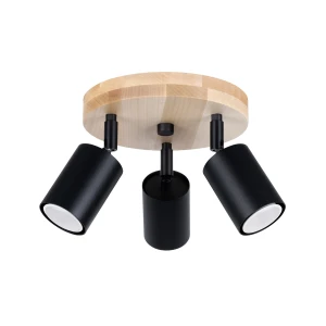 Lampa sufitowa VERDO 3P czarna plafon SL.1292 SOLLUX LIGHTING