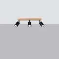 Lampa sufitowa VERDO 3L czarna plafon SL.1293 SOLLUX LIGHTING