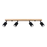 Lampa sufitowa VERDO 4 czarna plafon SL.1294 SOLLUX LIGHTING