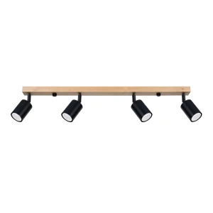 Lampa sufitowa VERDO 4 czarna plafon SL.1294 SOLLUX LIGHTING