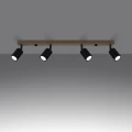 Lampa sufitowa VERDO 4 czarna plafon SL.1294 SOLLUX LIGHTING