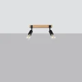 Lampa sufitowa ZUCA 2 czarna plafon SL.1296 SOLLUX LIGHTING