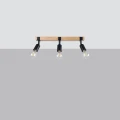 Lampa sufitowa ZUCA 3 czarna plafon SL.1297 SOLLUX LIGHTING