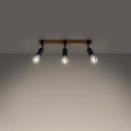 Lampa sufitowa ZUCA 3 czarna plafon SL.1297 SOLLUX LIGHTING
