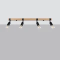 Lampa sufitowa ZUCA 4 czarna plafon SL.1298 SOLLUX LIGHTING
