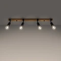 Lampa sufitowa ZUCA 4 czarna plafon SL.1298 SOLLUX LIGHTING