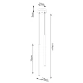 Lampa wisząca PASTELO 2 złota zwis SL.1305 SOLLUX LIGHTING