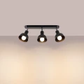 Lampa sufitowa ELBA 3 czarna plafon SL.1318 SOLLUX LIGHTING