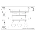 Lampa sufitowa ELBA 3 czarna plafon SL.1318 SOLLUX LIGHTING