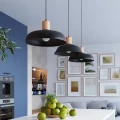 Lampa wisząca FANO czarna zwis SL.1322 SOLLUX LIGHTING