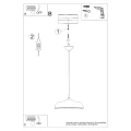 Lampa wisząca GINA czarna zwis SL.1330 SOLLUX LIGHTING