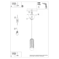 Lampa wisząca BRINA 1 czarna zwis SL.1332 SOLLUX LIGHTING