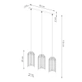 Lampa wisząca BRINA 3L czarna zwis SL.1334 SOLLUX LIGHTING