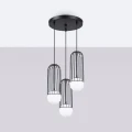 Lampa wisząca BRINA 3P czarna zwis SL.1336 SOLLUX LIGHTING