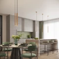 Lampa wisząca ARCHE 1 złota zwis SL.1339 SOLLUX LIGHTING