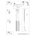 Lampa wisząca ARCHE 3P złota zwis SL.1342 SOLLUX LIGHTING