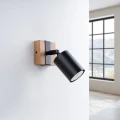 Lampa ścienna FAGER 1 czarna kinkiet SL.1343 SOLLUX LIGHTING