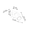 Lampa ścienna FAGER 1 czarna kinkiet SL.1343 SOLLUX LIGHTING