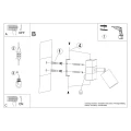 Lampa ścienna FAGER 1 czarna kinkiet SL.1343 SOLLUX LIGHTING